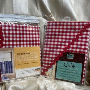 Martha Stewart Red Gingham Kitchen Linens 100%Cotton
